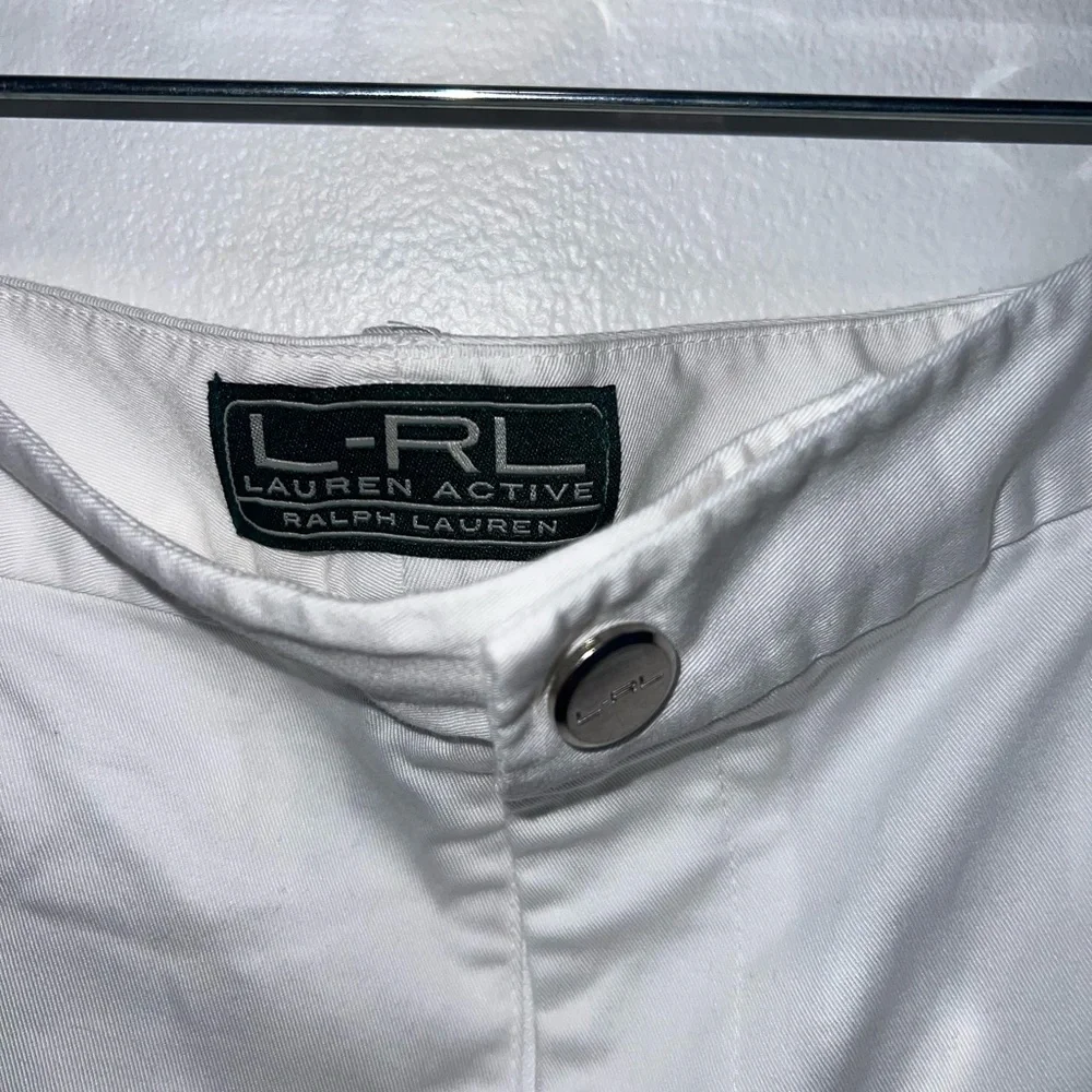 Lauren Ralph Lauren White Bermuda Shorts Lightweight Summer Essential - Picture 4 of 11